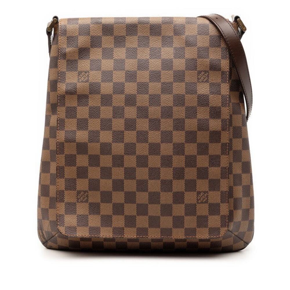 Louis Vuitton Damier Ebene Musette Shoulder Bag Brown